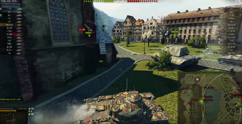 A medium tank works with teammates in heavy tanks to overtake a strategic position. Screenshot from LemmingRush.